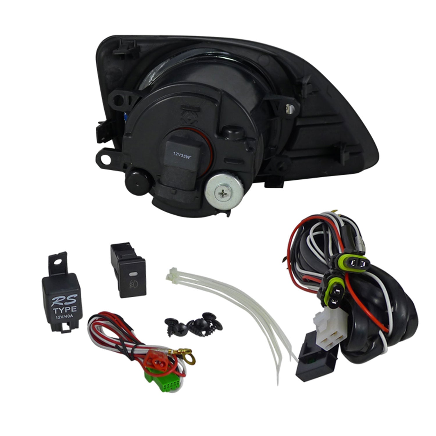 2010-2011 Toyota Camry LE/XLE/Base H11 Fog Lights Kit Chrome/Clear Lens