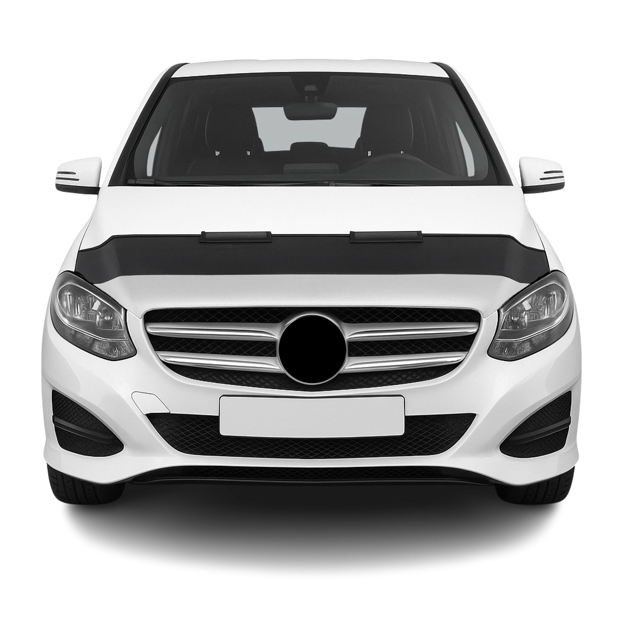 2012-2019 Mercedes B Class W246 Car Bonnet Mask Hood Bra Half Black