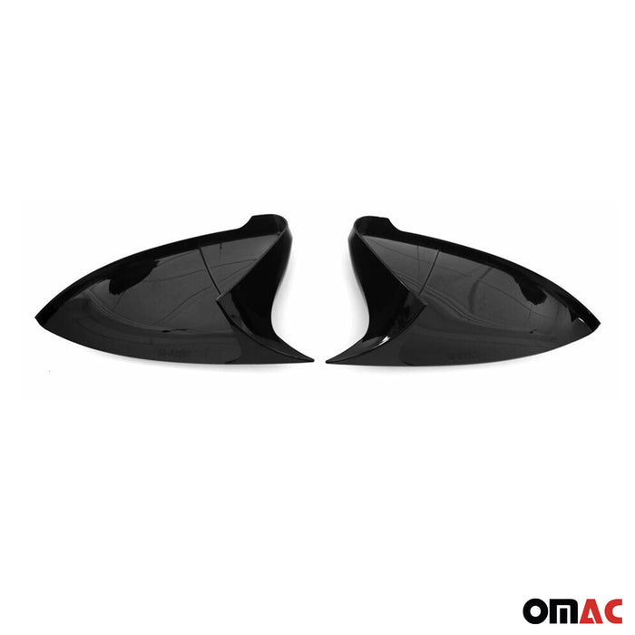 Side Mirror Cover Caps Fits VW Golf Mk7 2015-2021 Piano Black 2 Pcs