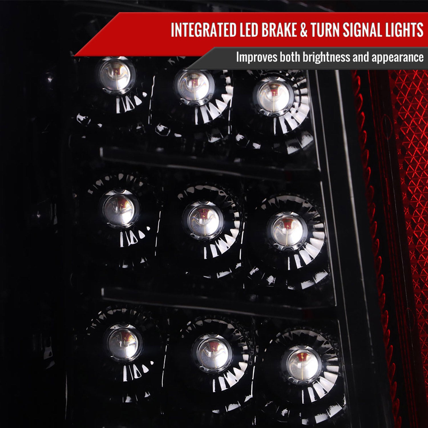 2016-2022 Toyota Tacoma LED Bar Tail Lights Jet Black Housing/Clear Lens