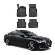 2019-2024 Audi A6 S6 RS6 Sedan Avant Allroad Premium Floor Mats Liners Full Set All Weather Heavy Duty