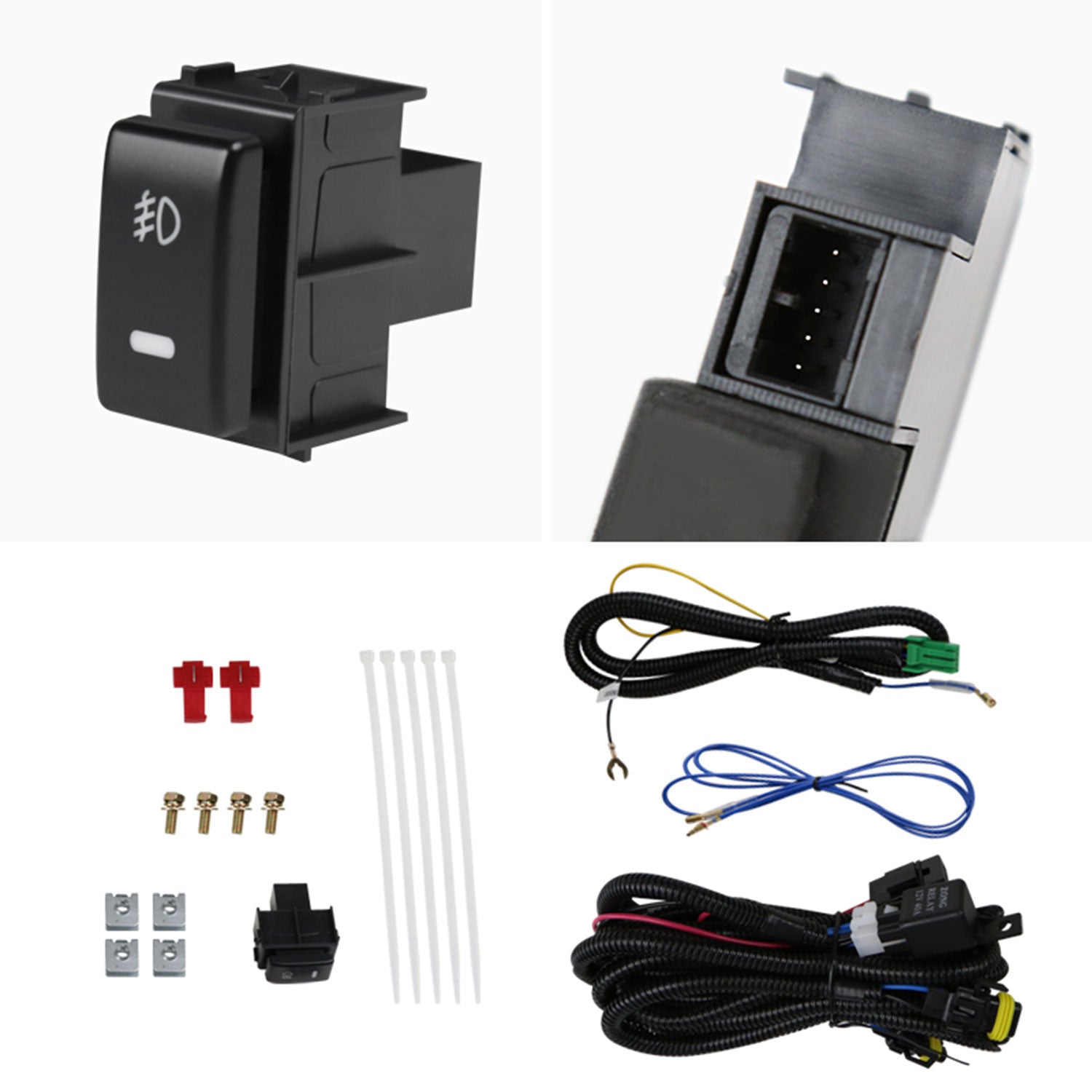 2015-2017 Nissan Versa Sedan H11 Fog Lights Kit Chrome Housing/Clear Lens