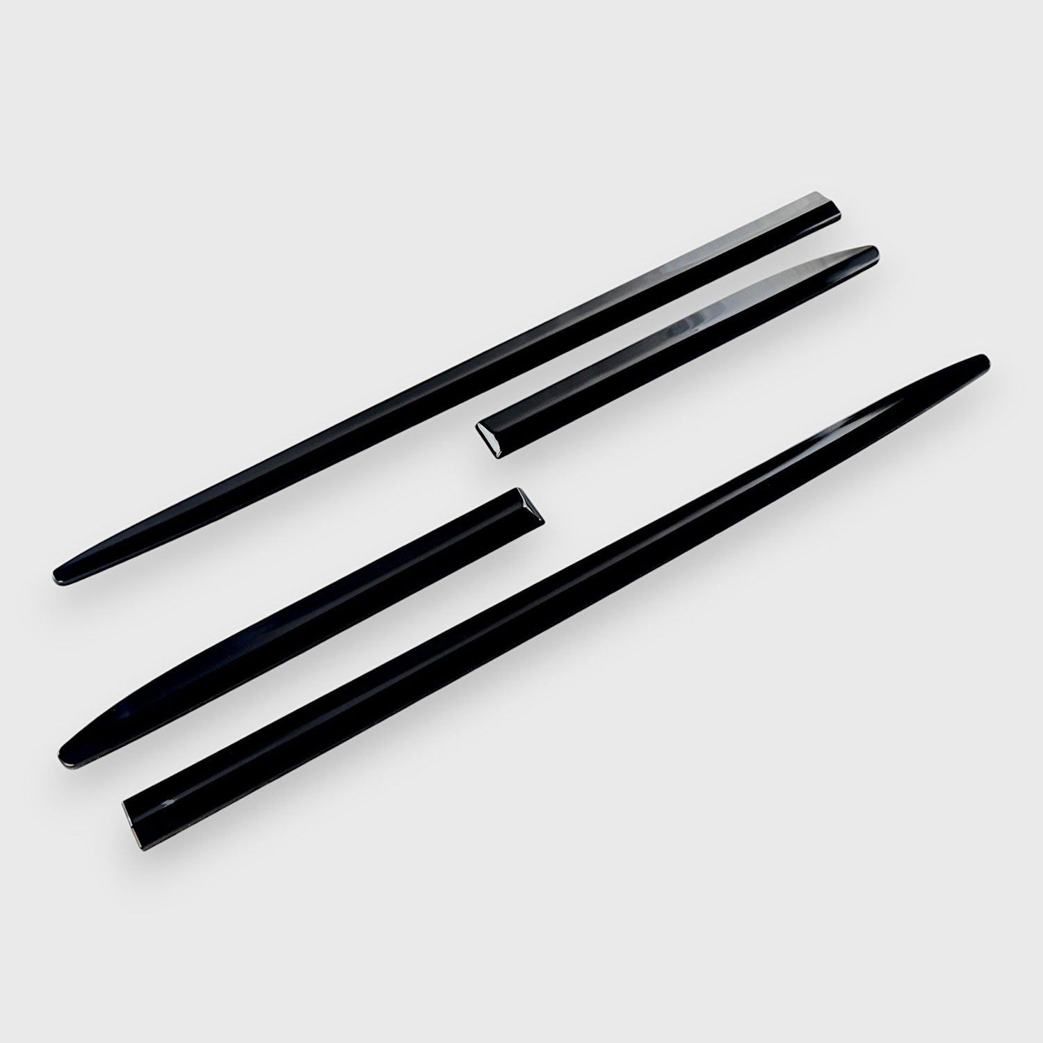 2020-2025 Ford Explorer Side Door Molding Trim Set Gloss Black 4Pcs ABS Plastic