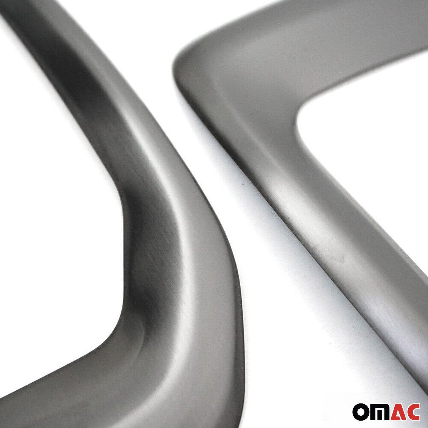 2015-2018 Jeep Renegade Fog Light Lamp Bezel Cover Brushed Steel Dark 2Pcs