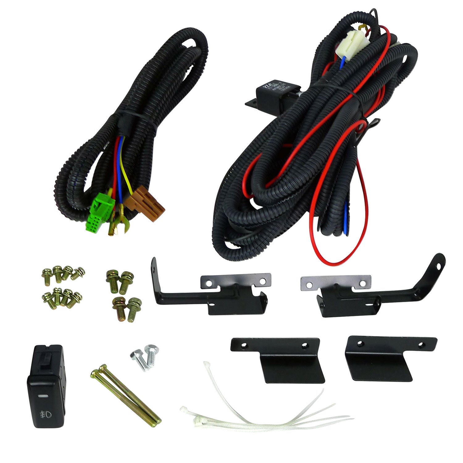 1996-1998 Honda Civic H3 Fog Lights Kit Chrome Housing/Yellow Lens