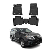 2014-2023 Lexus GX J150 Floor Mats Liners Full Set All Weather Black