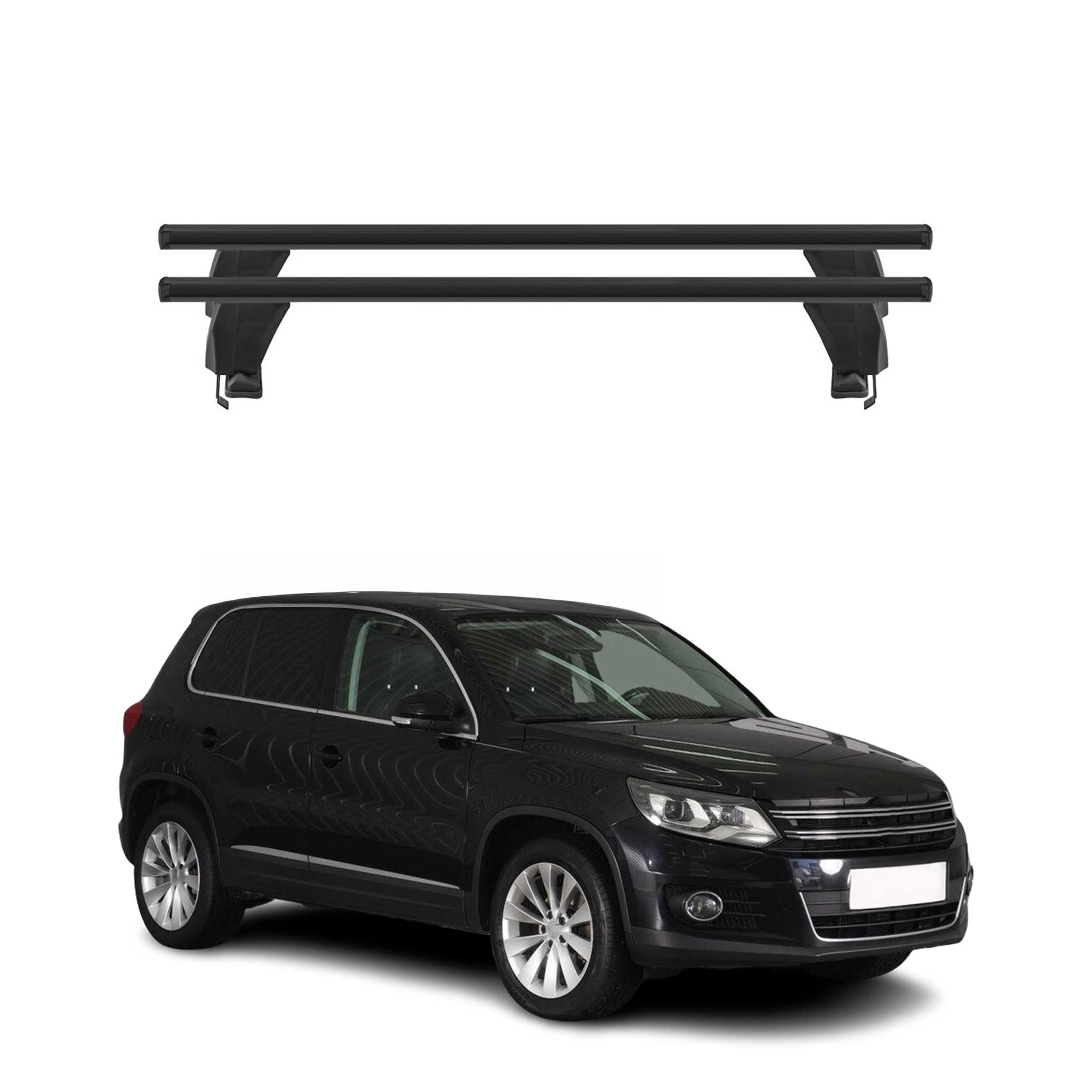 2009-2011 VW Tiguan Roof Rack Cross Bars Black