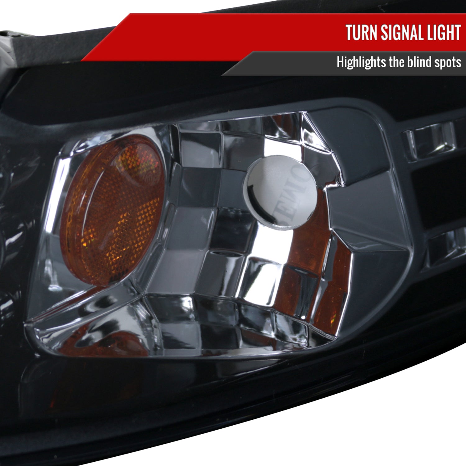 1999-2004 Ford Mustang Dual Halo Projector Headlights Glossy Black/Smoke Lens