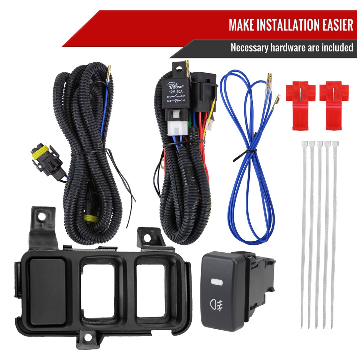 2008-2010 Honda Accord 2DR Coupe H11 Fog Lights Kit Chrome/Yellow Lens