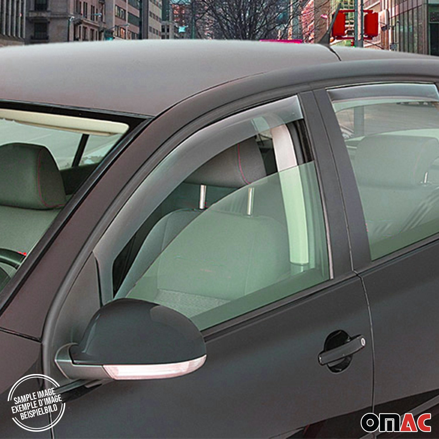 2003-2006 Dodge Sprinter Bug Shield Hood Deflector & Window Visor Kit 3Pcs Smoke