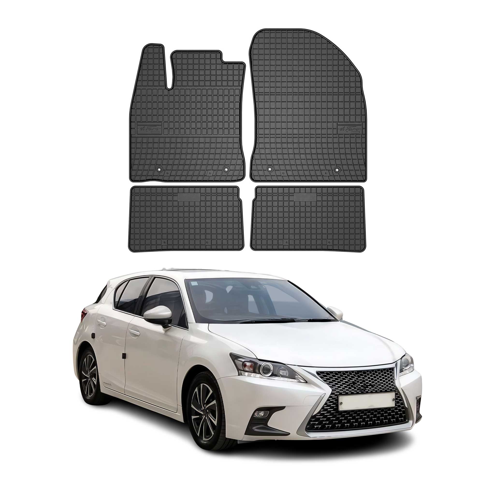 2011-2017 Lexus CT 200h Floor Mats Liners Full Set All Weather Rubber Black