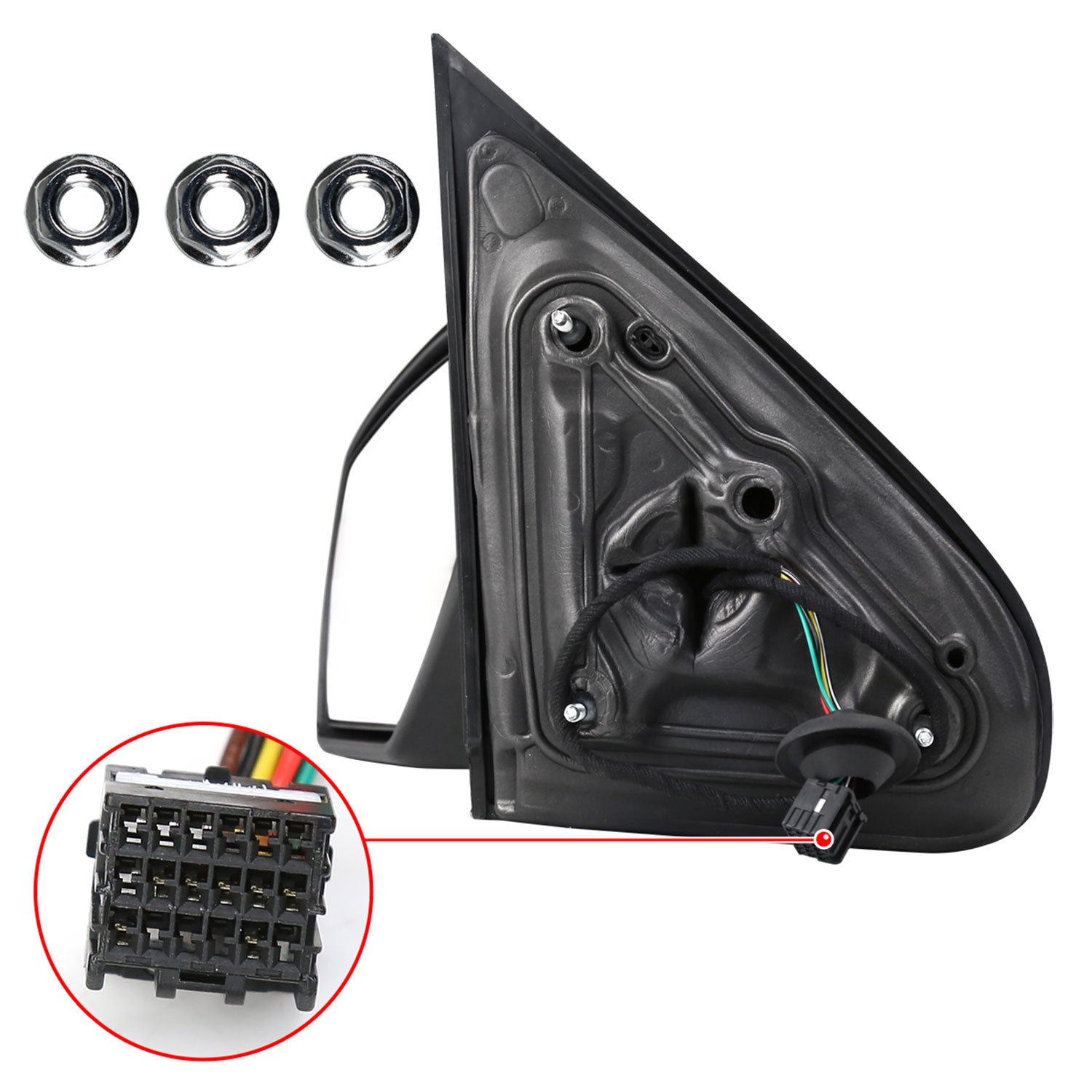 2014-2018 Chevy Silverado/GMC Sierra Matt Black Heated Side Mirror Driver Side