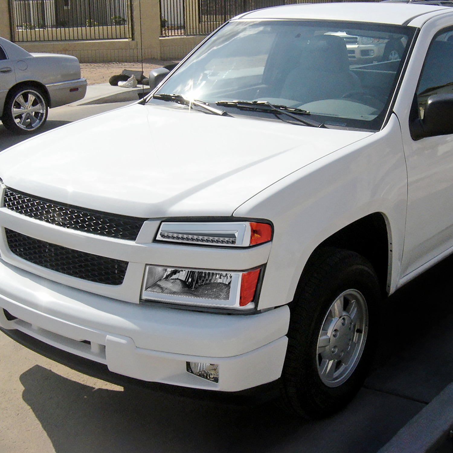 2004-2012 Chevy Colorado/ Canyon/ISUZU I-Series Headlights LED Bar Chrome