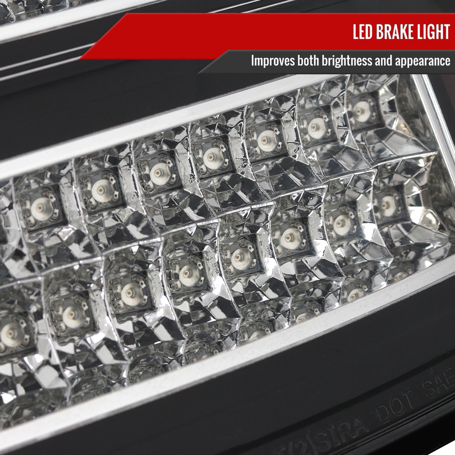 2005-2007 Chrysler 300C LED Tail Lights Matte Black Housing/Clear Lens