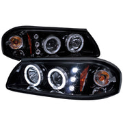 2000-2005 Chevy Impala Dual Halo Projector Headlights Glossy Black/Smoke Lens