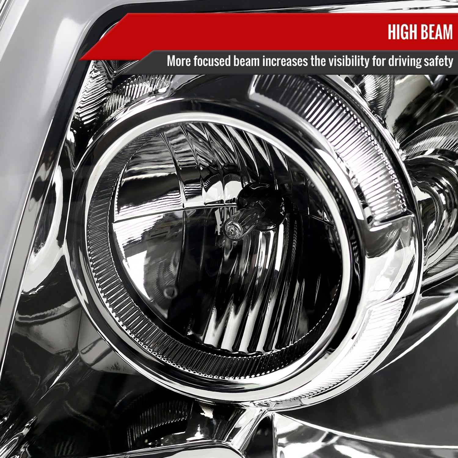 2005-2011 Toyota Tacoma LED Bar Projector Headlights Turn Signal Lights Chrome