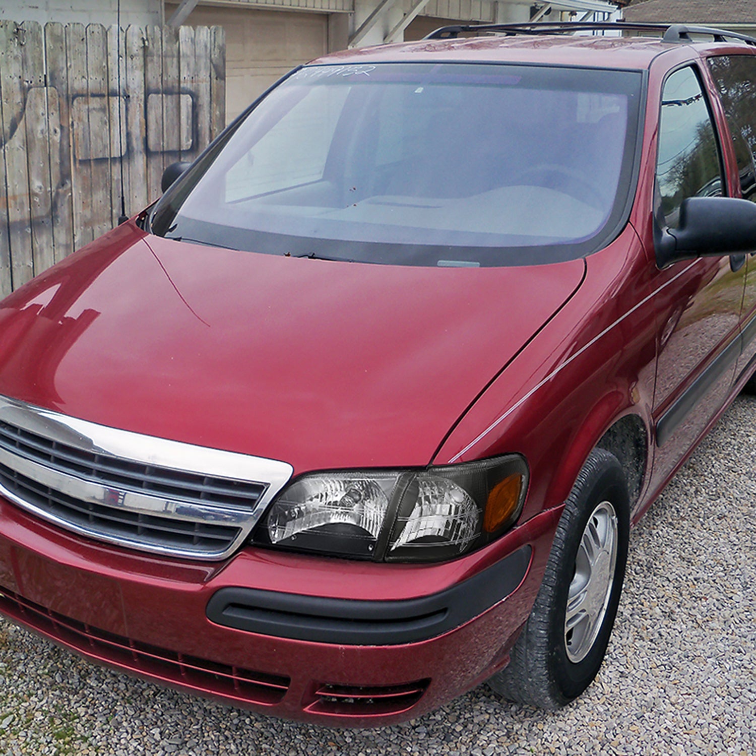 1997-2005 Chevy Venture Pontiac Montana/Trans Sport Crystal Headlights Black