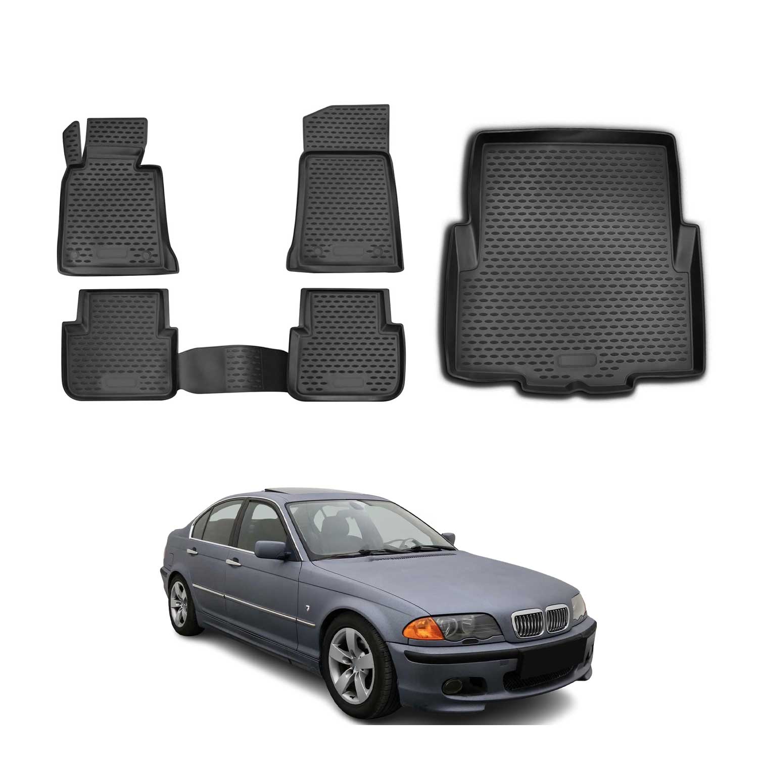 1999-2007 BMW 3 Series E46 Sedan Custom Floor Mats & Cargo Liners