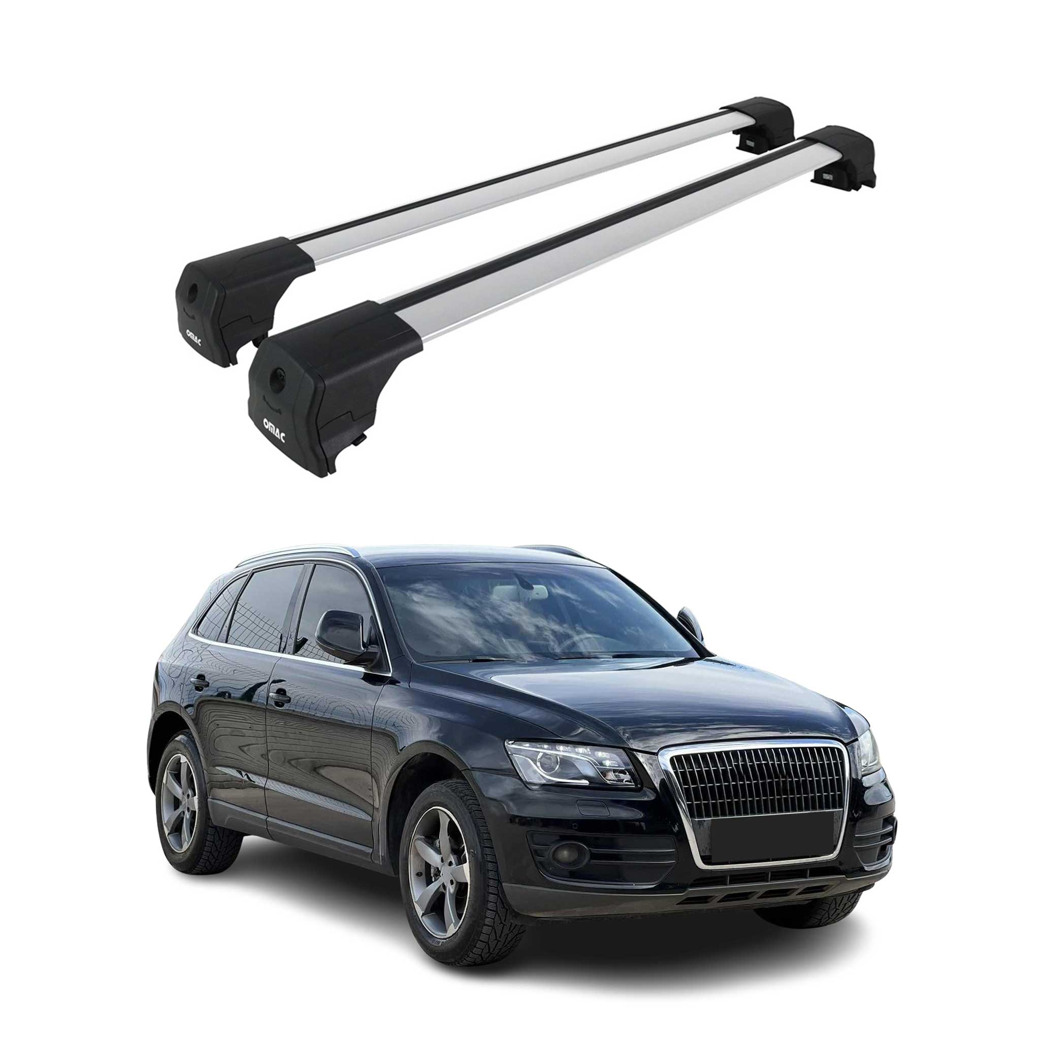 2009-2017 Audi Q5 Roof Rack Cross Bars Silver