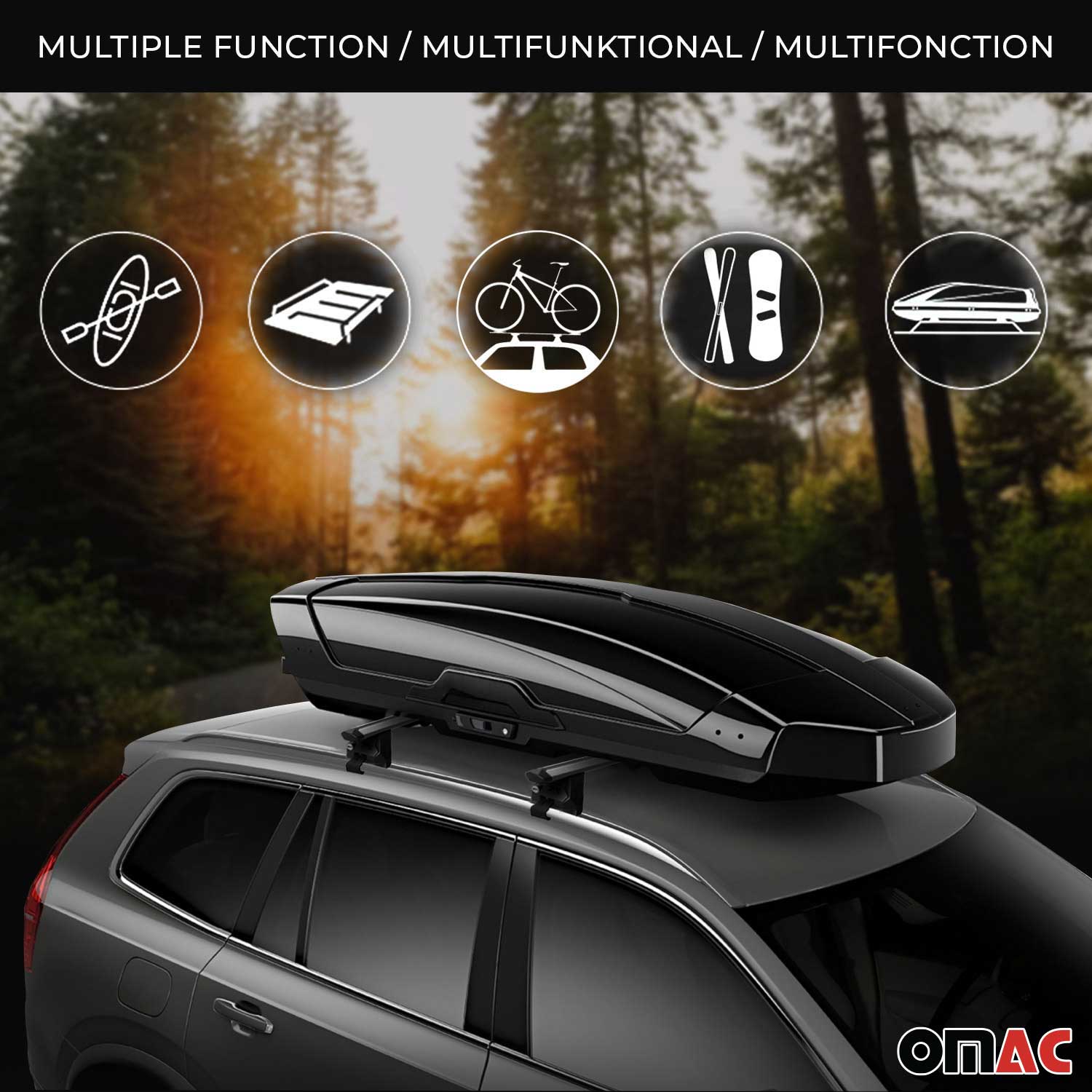 Roof Rack Cross Bars Luggage Carrier for Jeep Compass 2.gen 2017-2026 Grey 2x