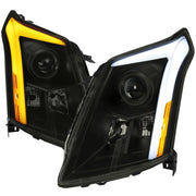 2010-2016 Cadillac SRX Projector Headlights Turn Signal LED Bar Smoke