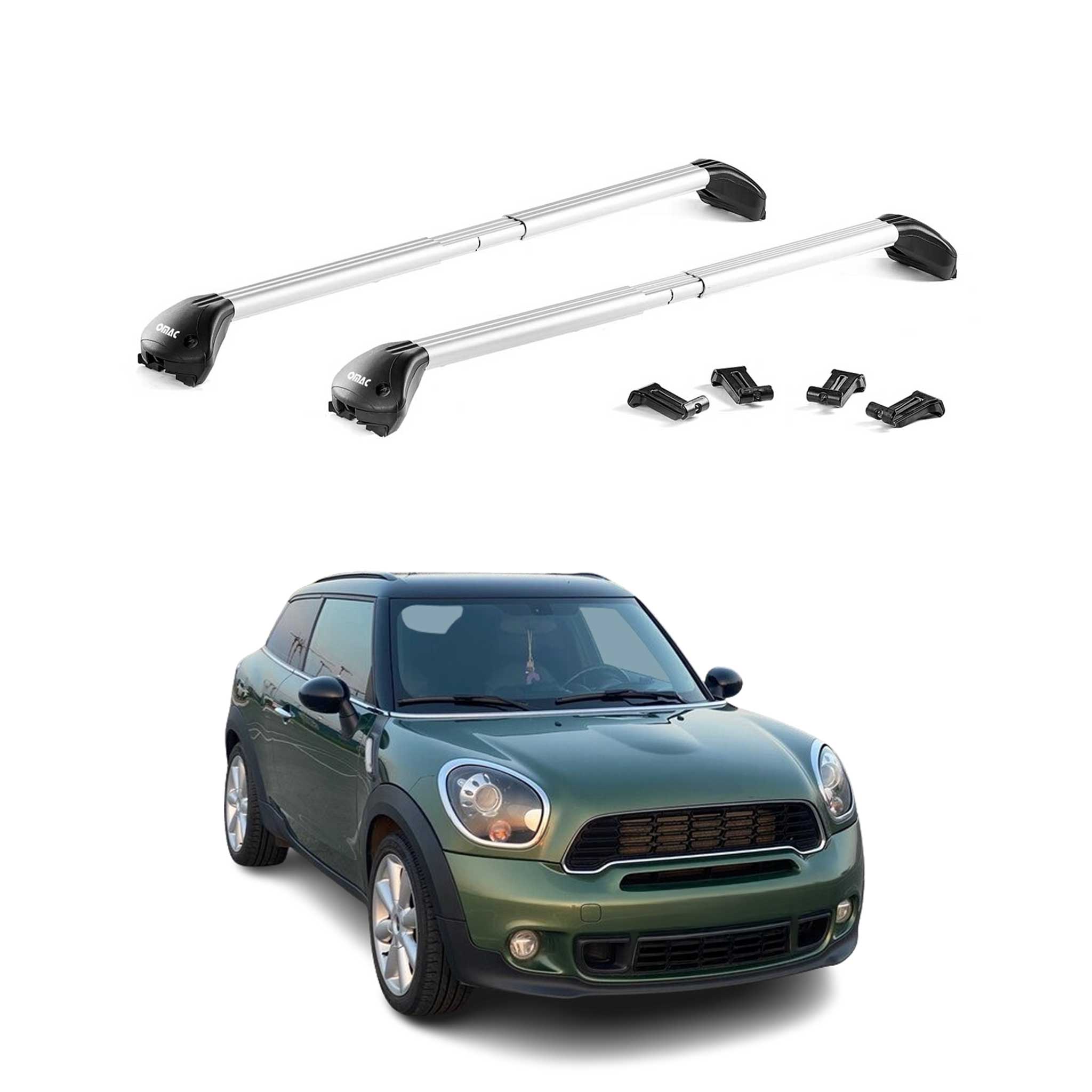 2013-2026 Mini Paceman Roof Rack Cross Bars Silver