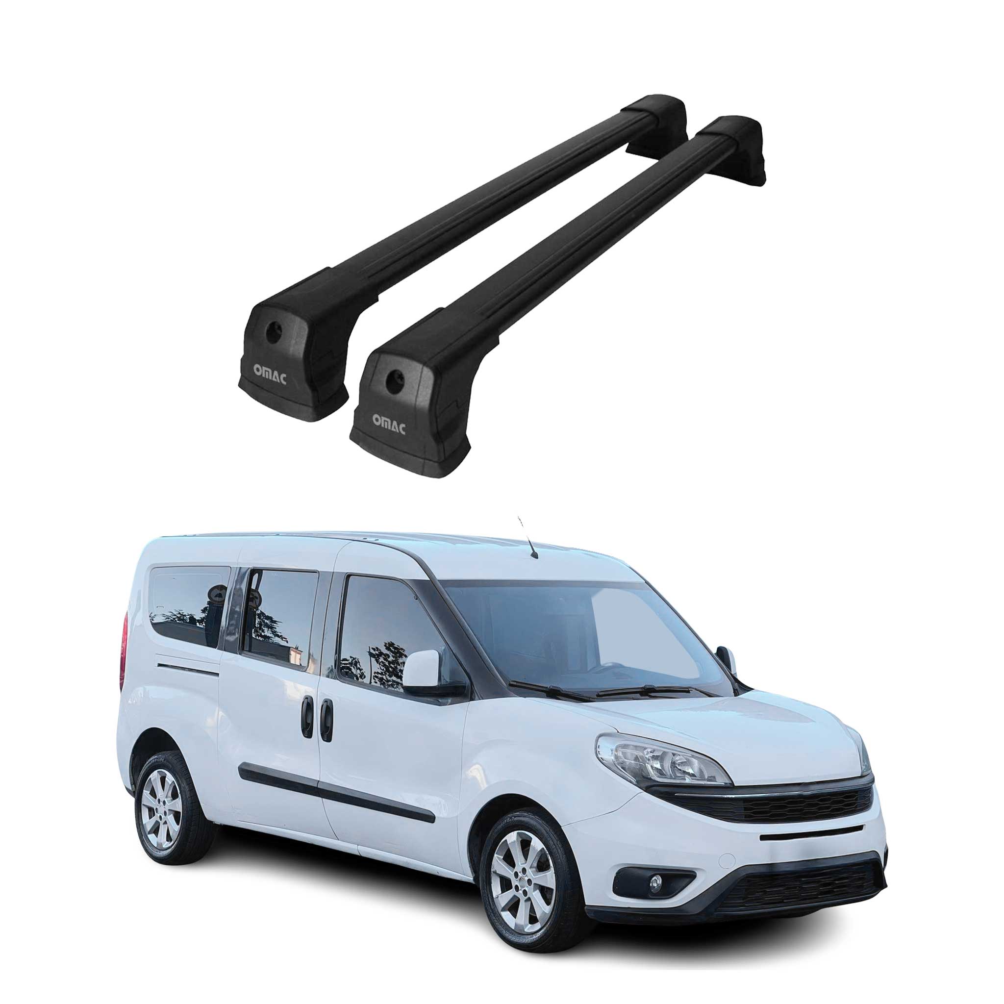 2015-2022 Ram Promaster City Roof Rack Cross Bars Black