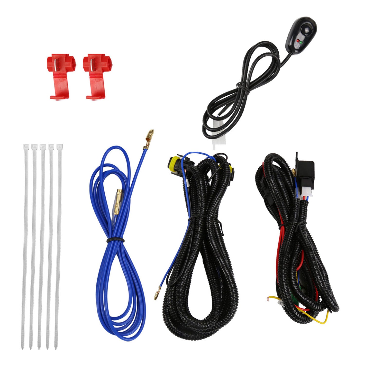 2010-2013 Chevy Camaro LED Fog Lights Kit Switch & Wiring Harness Chrome/Clear