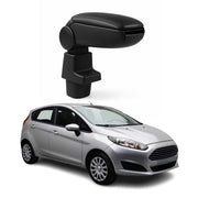 2011-2019 Ford Fiesta Black Center Console Armrest Plastic PU Leather 1Pc