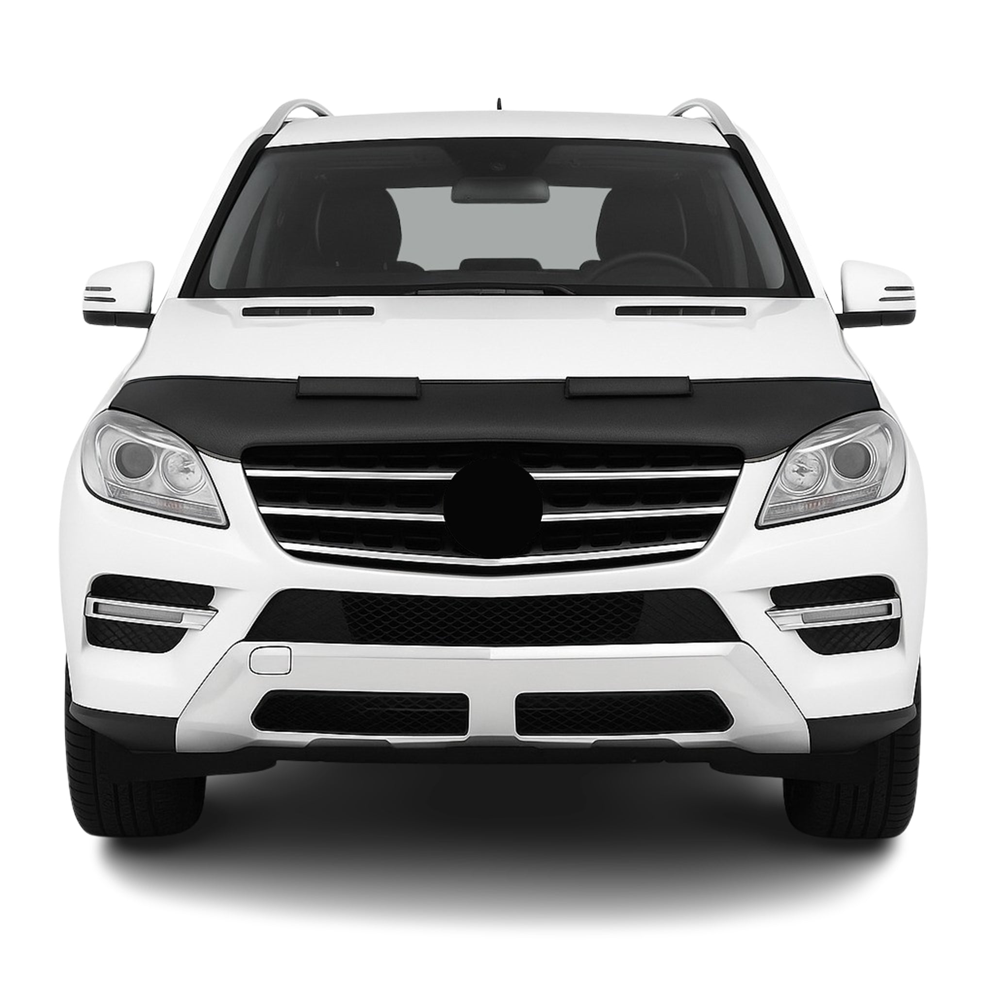 2012-2015 Mercedes ML Class W166 Car Bonnet Mask Hood Bra Half Black