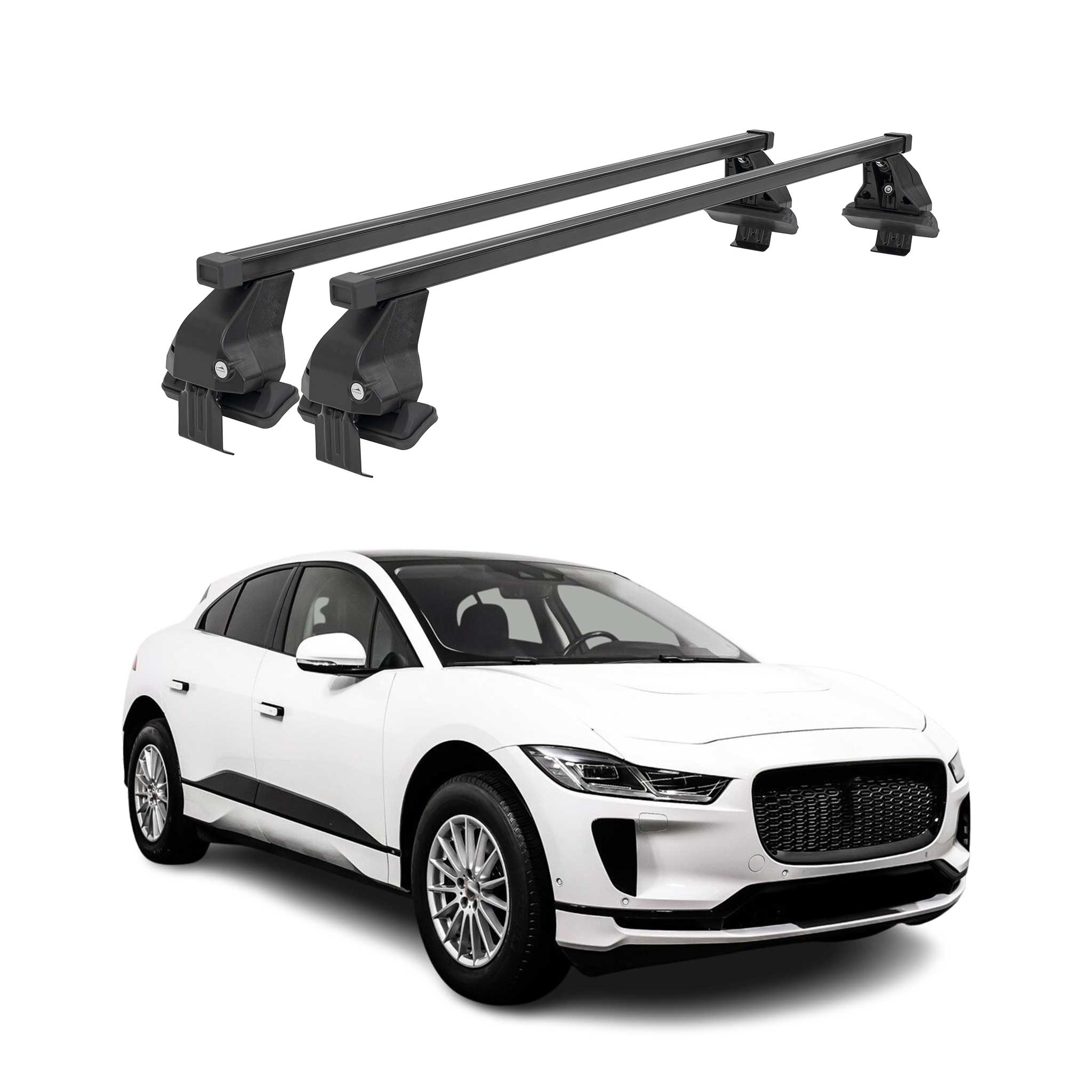 2019-2025 Jaguar I-Pace Roof Rack Cross Bars Black