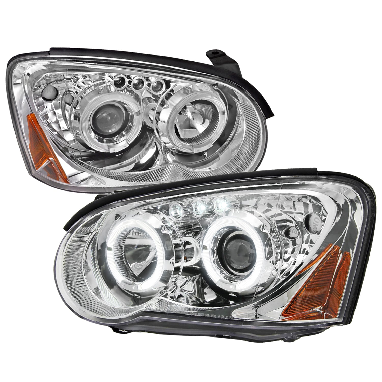 2004-2005 Subaru Impreza WRX/STI Outback Dual Halo Projector Headlights Chrome