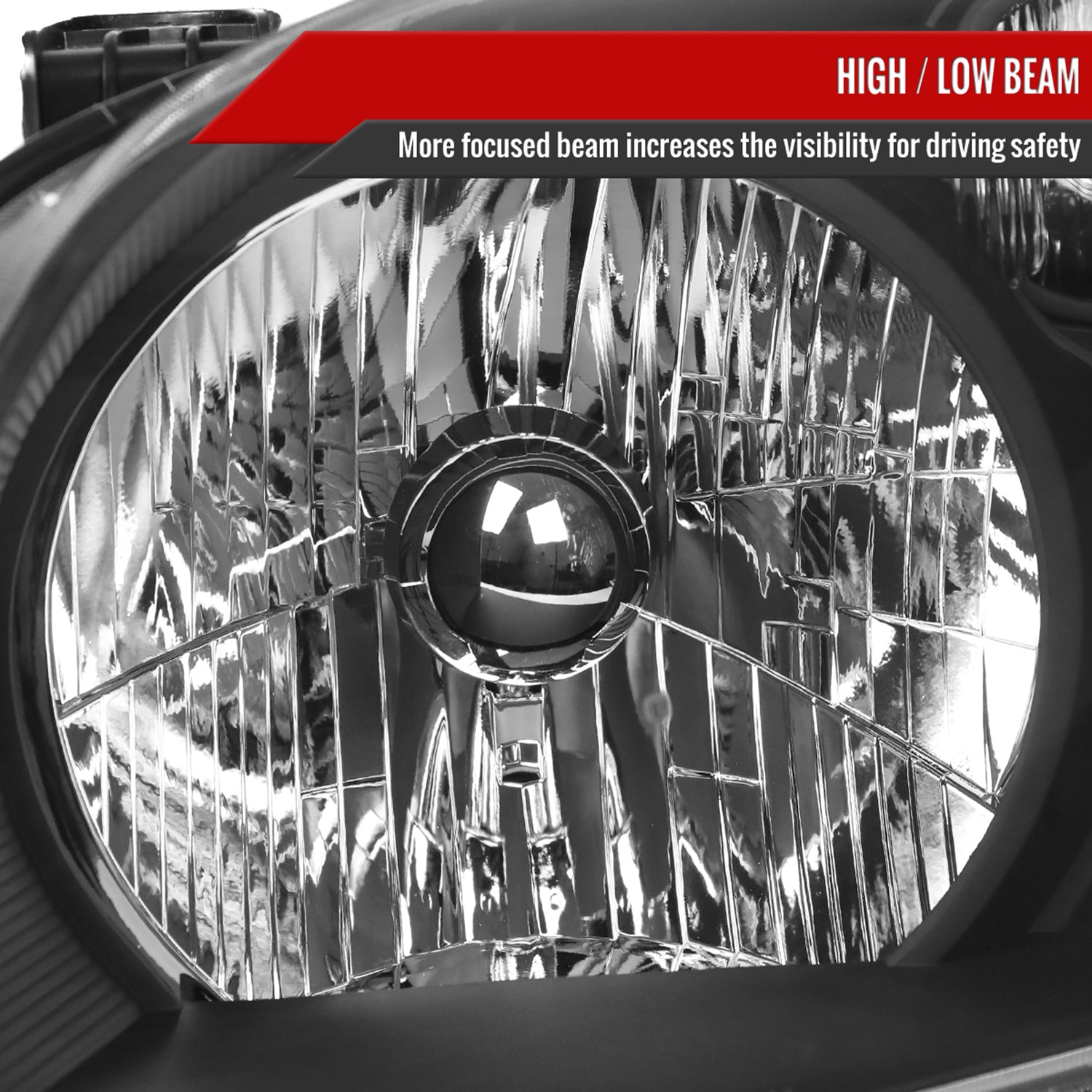 2003-2005 Honda Pilot Factory Style Headlight Matte Black Housing/Clear Lens