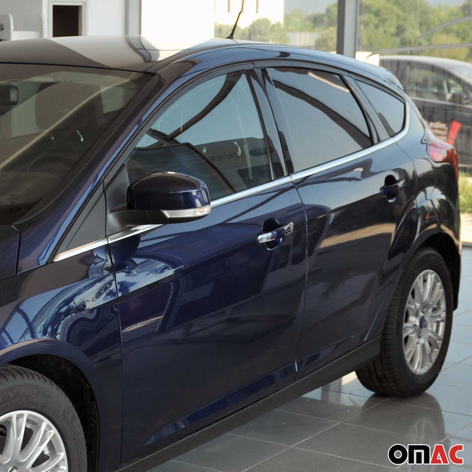 2012-2018 Ford Focus Hatchback 3.gen Window Molding Trim Streamer Stainless Steel Silver Chrome 8Pcs