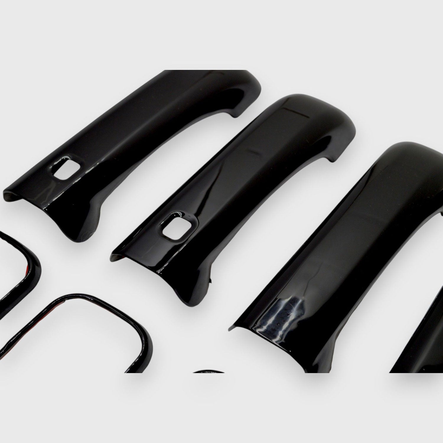 2013-2018 RAM RAM 1500/2500/3500 Door Handle Cover Gloss Black 10Pcs ABS Plastic