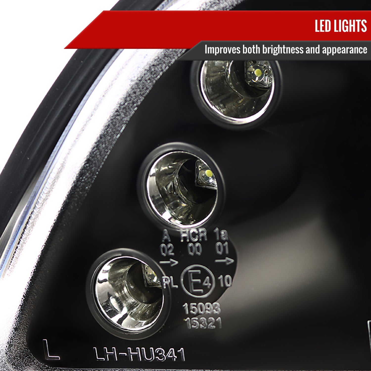1996-2003 BMW E39 5 Series Dual Halo Projector Headlights Matte Black/Clear