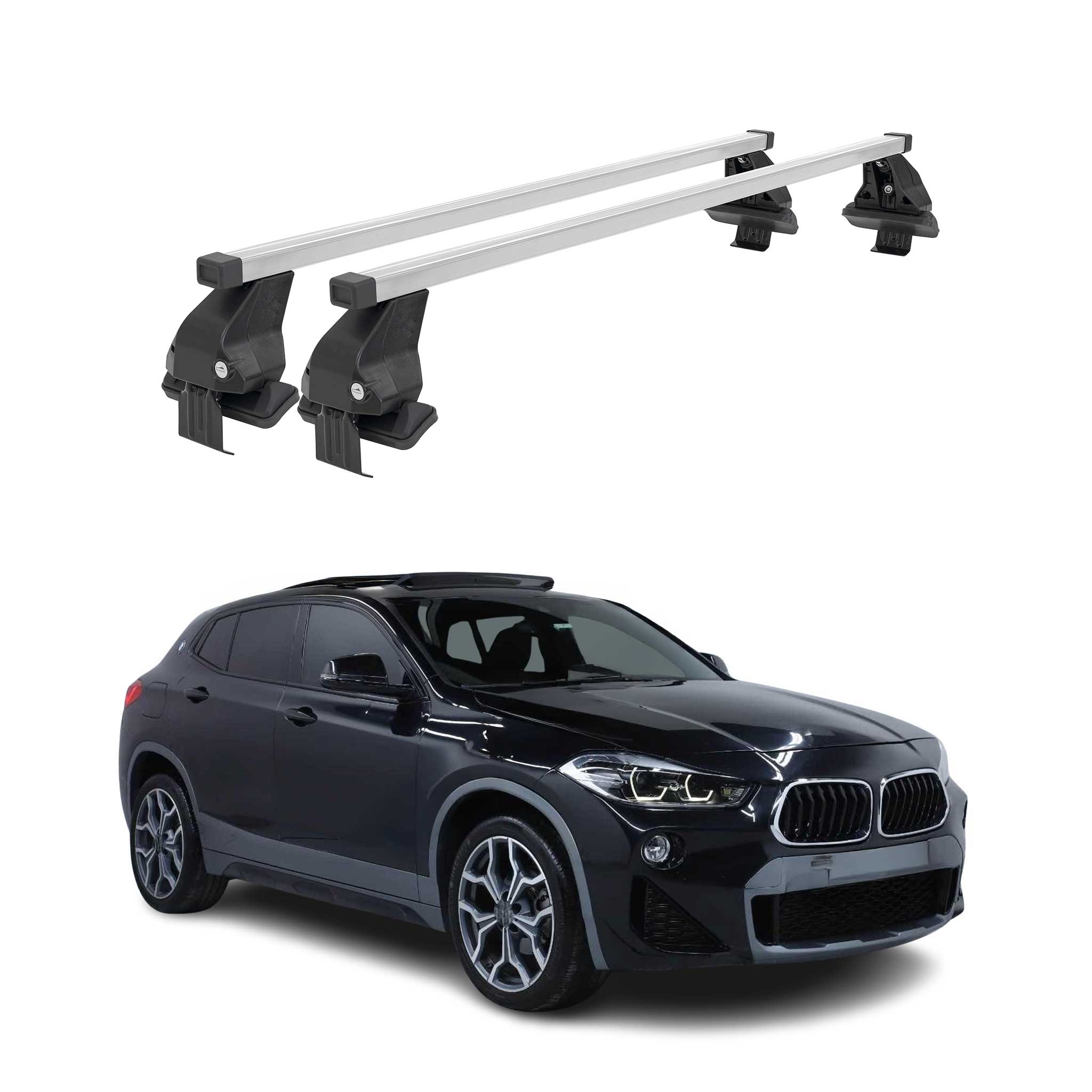 2018-2023 BMW X2 F39 Roof Rack Cross Bars Silver