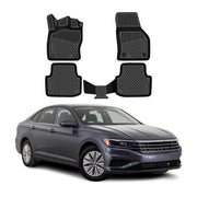 OMAC Floor Mats Liner for Volkswagen Jetta A7 2019-2021 Pre-FL Rubber Black 4Pcs