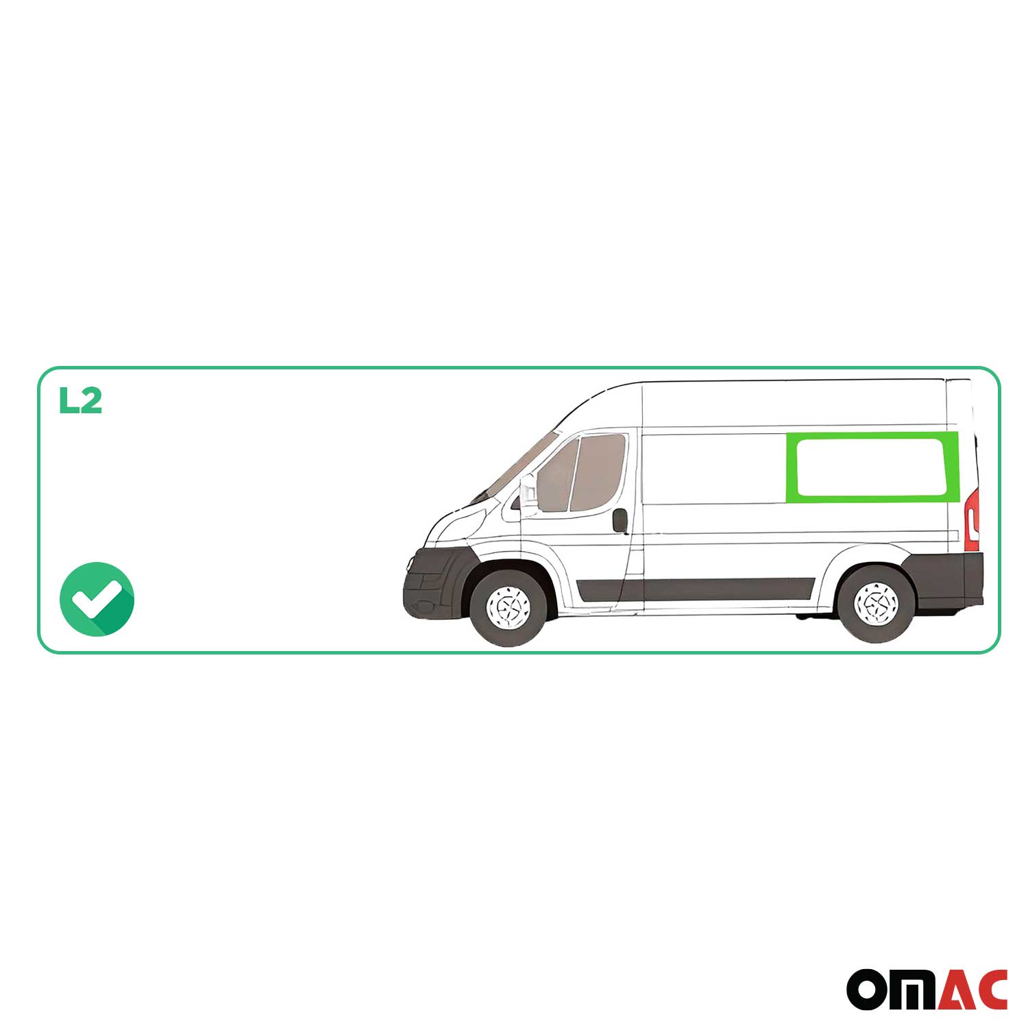 2014-2026 RAM ProMaster Window Glass Fit Kit Rear Left Side L2 Middle WB