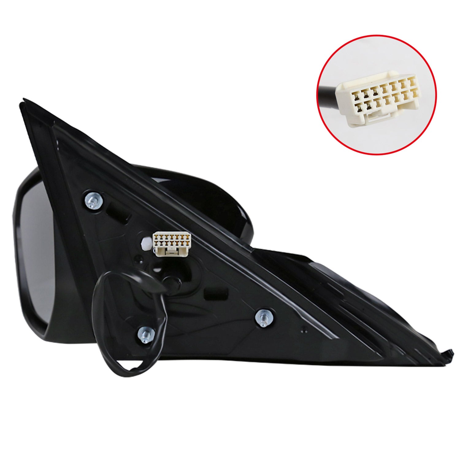 2016-2018 Honda Civic Glossy Black Adjustable & Heated Side Mirror Driver Side