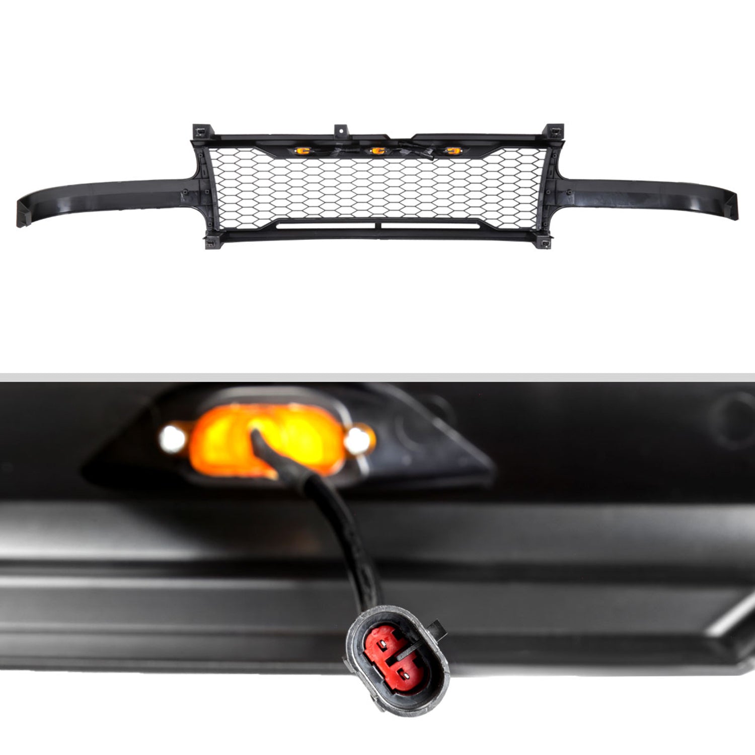 1999-2002 Chevy Silverado 1500 / Tahoe Suburban Mesh Grille LED Lamps Glossy