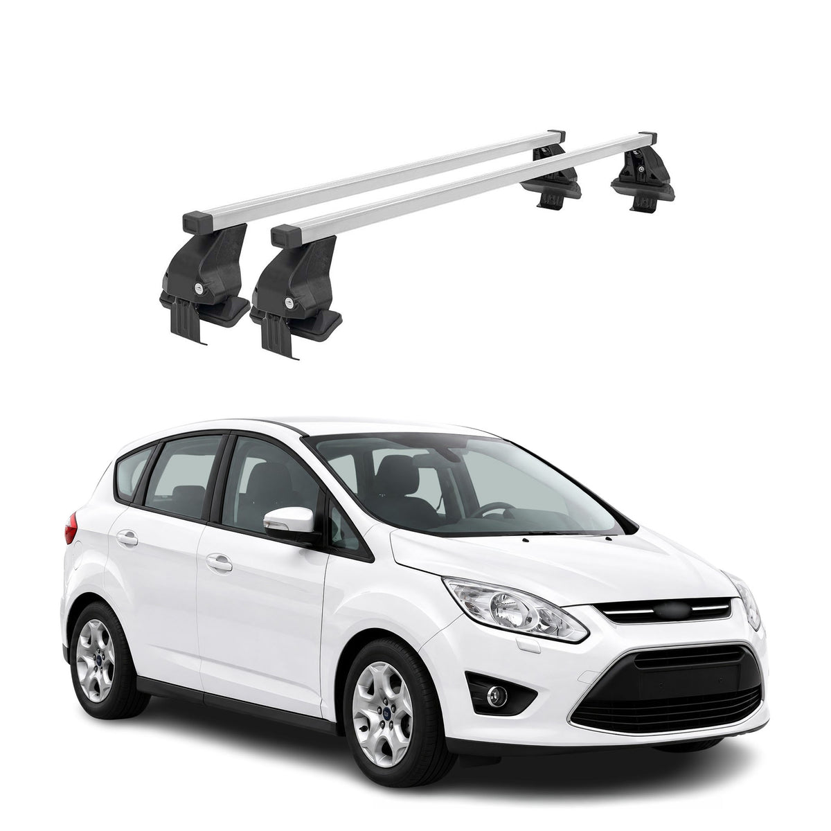 2013-2017 Ford C-Max Roof Rack Cross Bars Silver