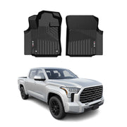 2022-2026 Toyota Tundra Premium Floor Mats Liners First Row Front Black