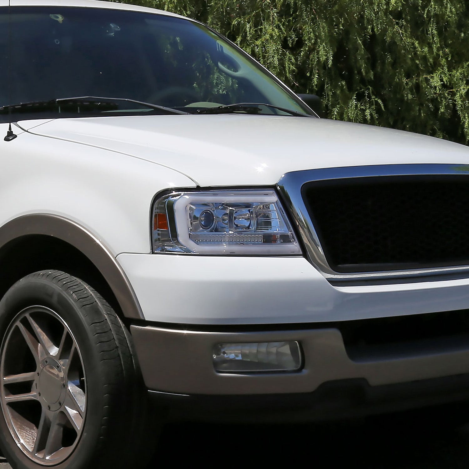 2004-2008 Ford F-150/ 06-2008 Lincoln Mark LT LED C-Bar Headlights Chrome