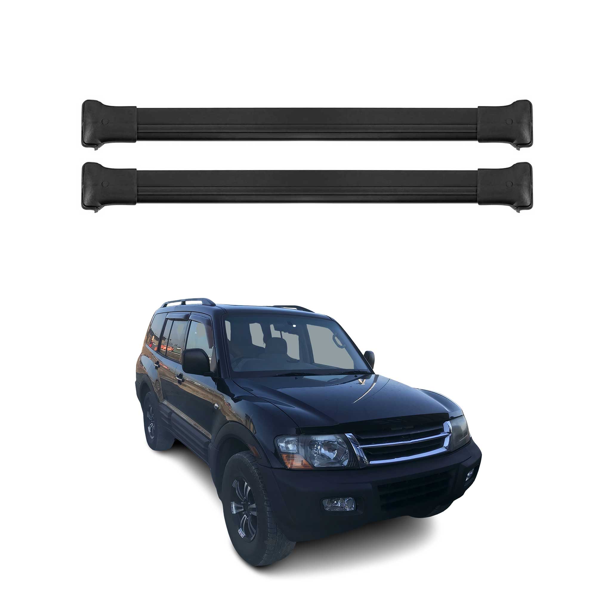 1999-2006 Mitsubishi Montero Roof Rack Cross Bars Black