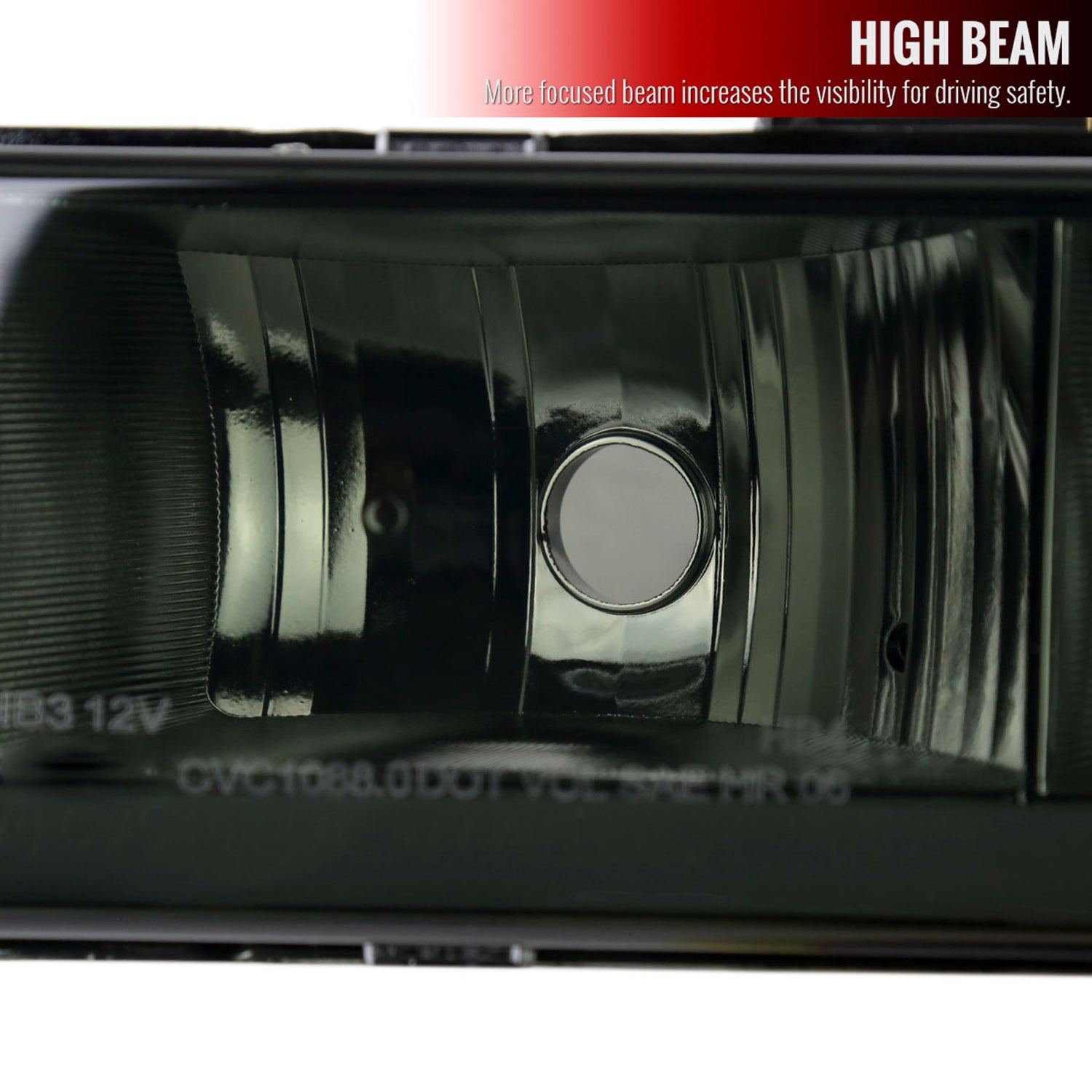 1988-1993 Chevy C10 C/K Sierra Tahoe LED Tube Factory Headlights Smoke