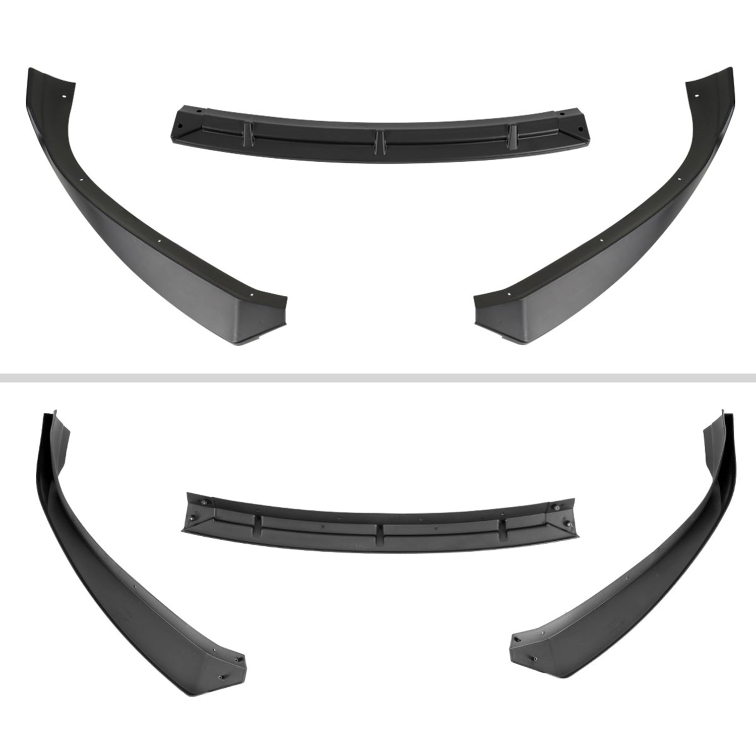2016-2020 Tesla Model S Matte Black 3Pcs Front Bumper Lip Splitter Kit