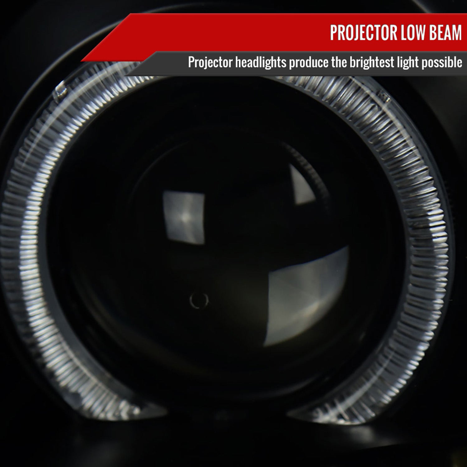 2002-2006 Cadillac Escalade Dual Halo Projector Headlights SMD LED Light Smoke