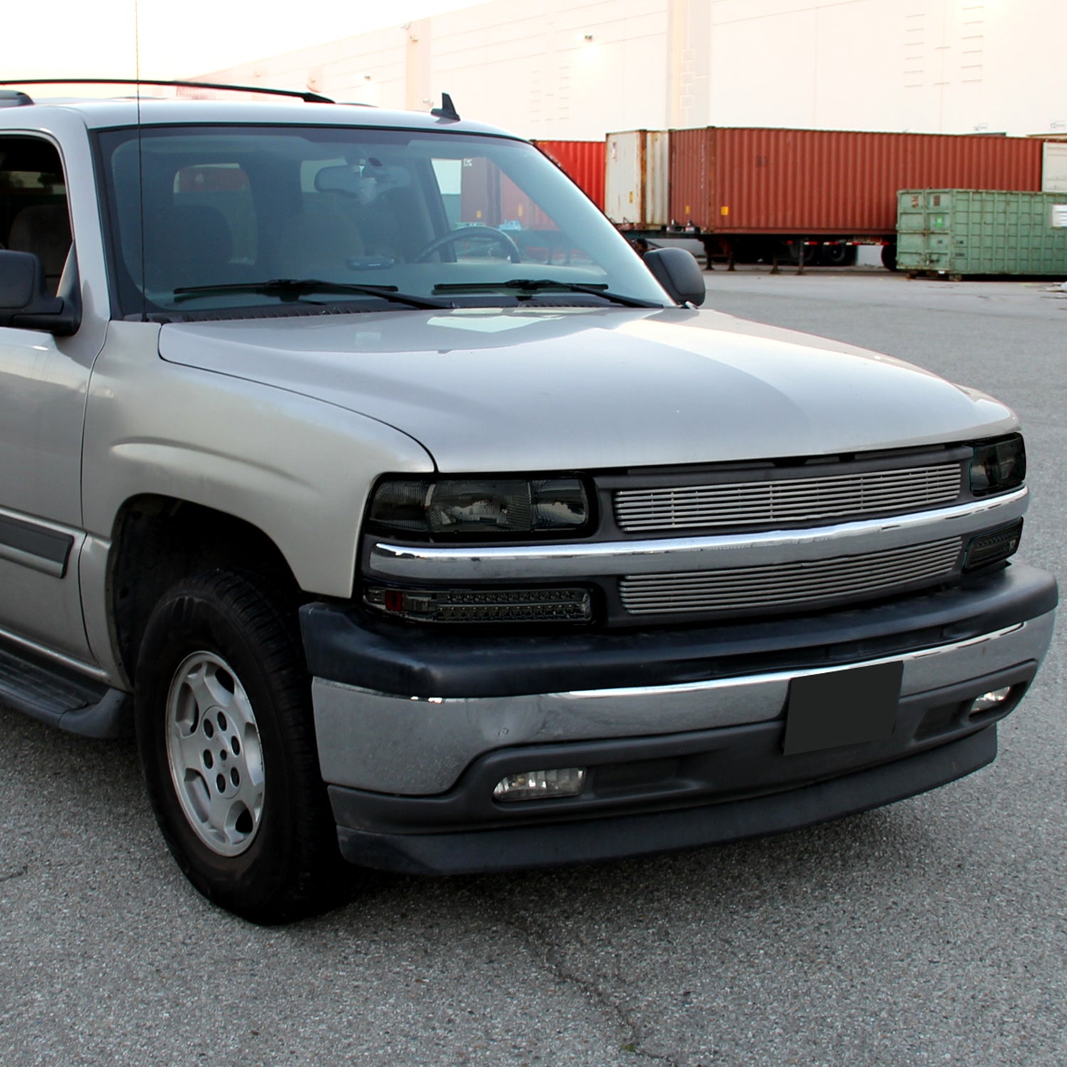 1999-2002 Chevy Silverado/ 00-2006 Tahoe Suburban LED Bumper Lights Chrome Smoke