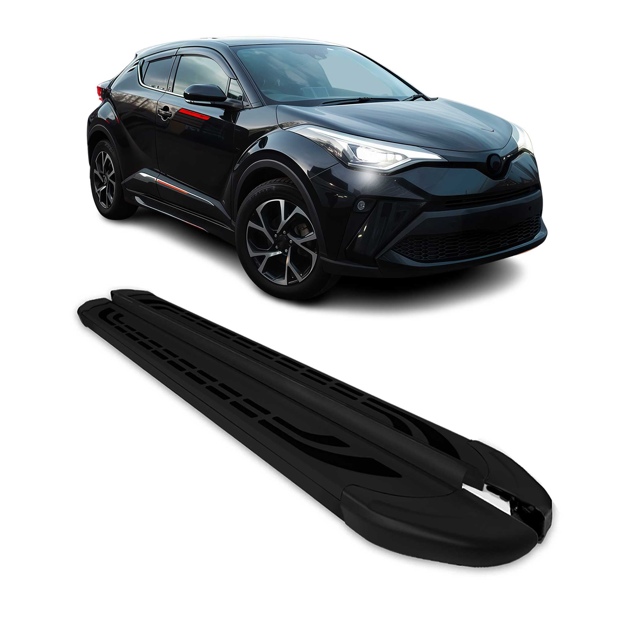 2018-2022 Toyota C-HR Hybrid Running Boards Side Steps Black